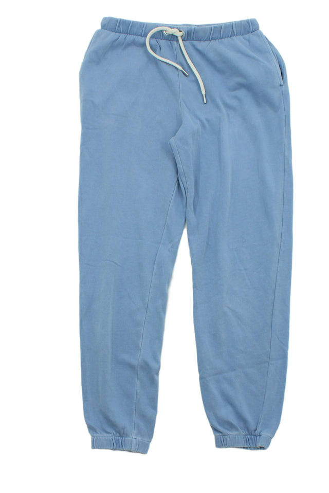 H&M Women's Trousers S Blue Cotton with Polyester