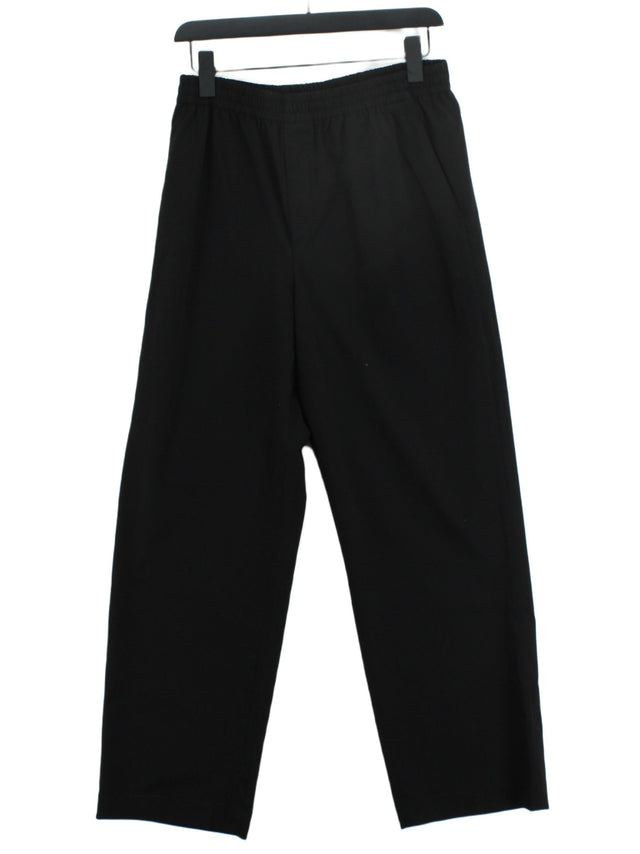 Uniqlo Women's Suit Trousers M Black Polyester with Elastane, Viscose