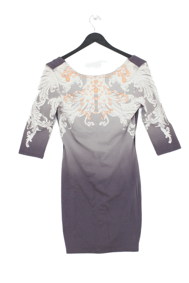 River Island Women's Mini Dress UK 10 Grey 100% Cotton