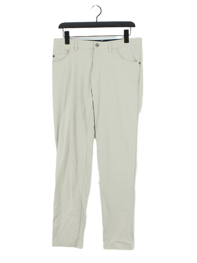 Adidas Women's Trousers W 30 in; L 32 in Cream Polyamide with Spandex
