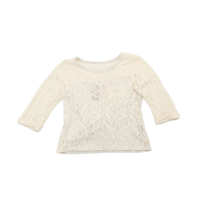 Hollister Women's Top S Cream Cotton with Polyester
