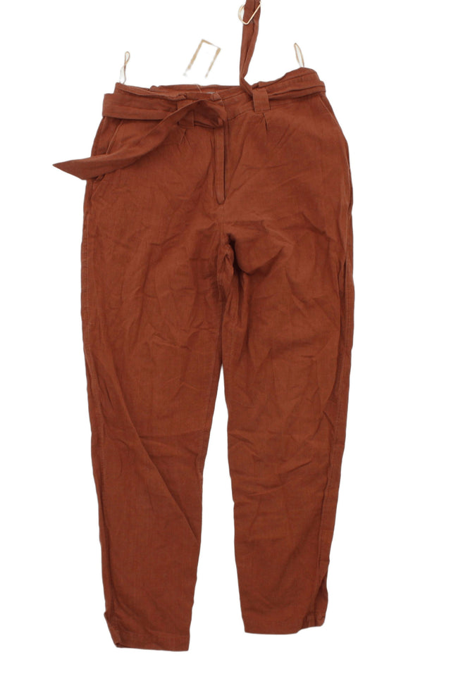Oasis Women's Trousers UK 8 Orange 100% Other