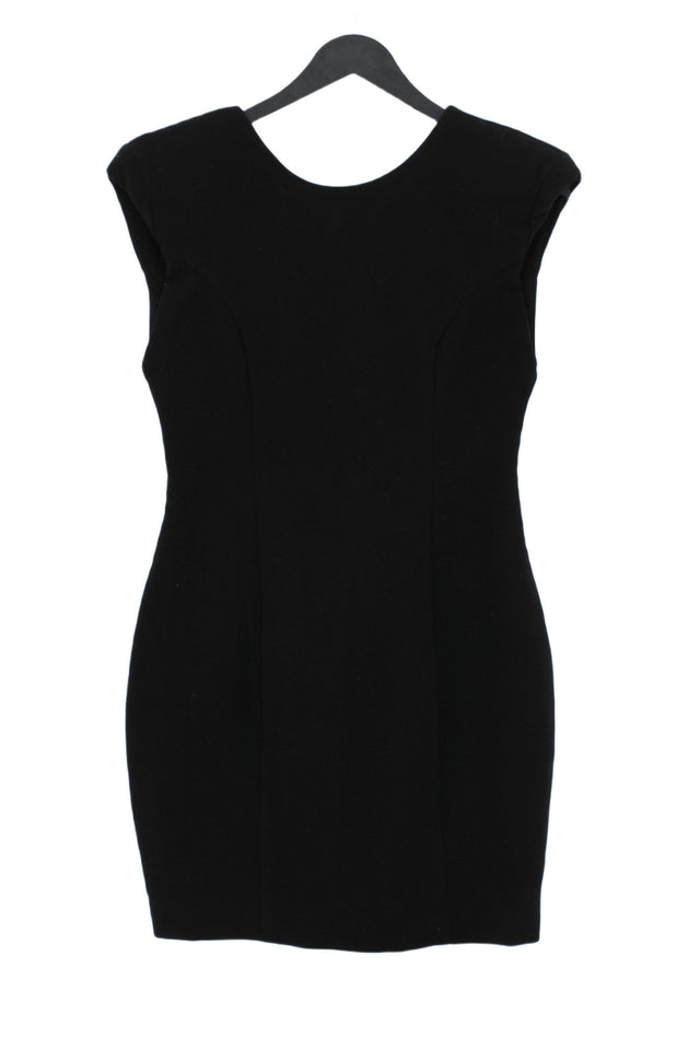 Aqua By Aqua Women's Midi Dress UK 10 Black Polyester with Rayon, Spandex