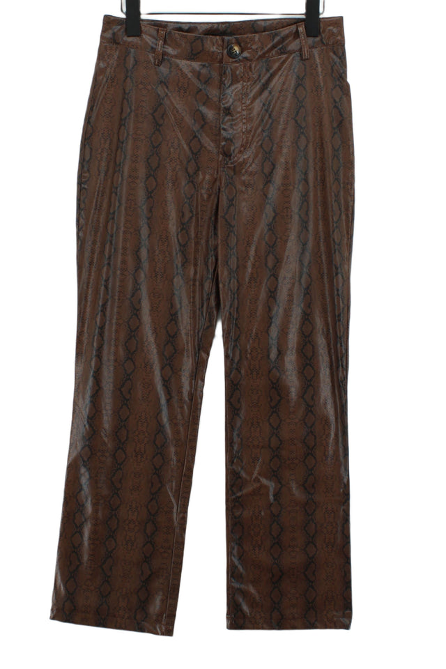 Pretty Little Thing Women's Trousers UK 10 Brown 100% Other