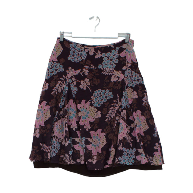 Planet Women's Midi Skirt UK 12 Pink 100% Polyester