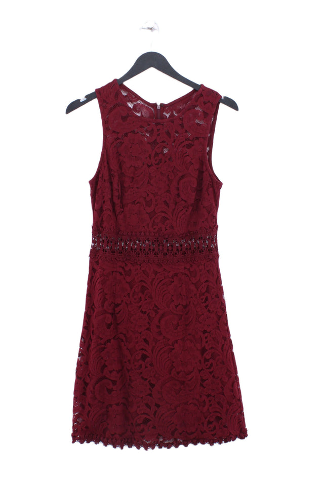 New Look Women's Midi Dress UK 10 Red 100% Other