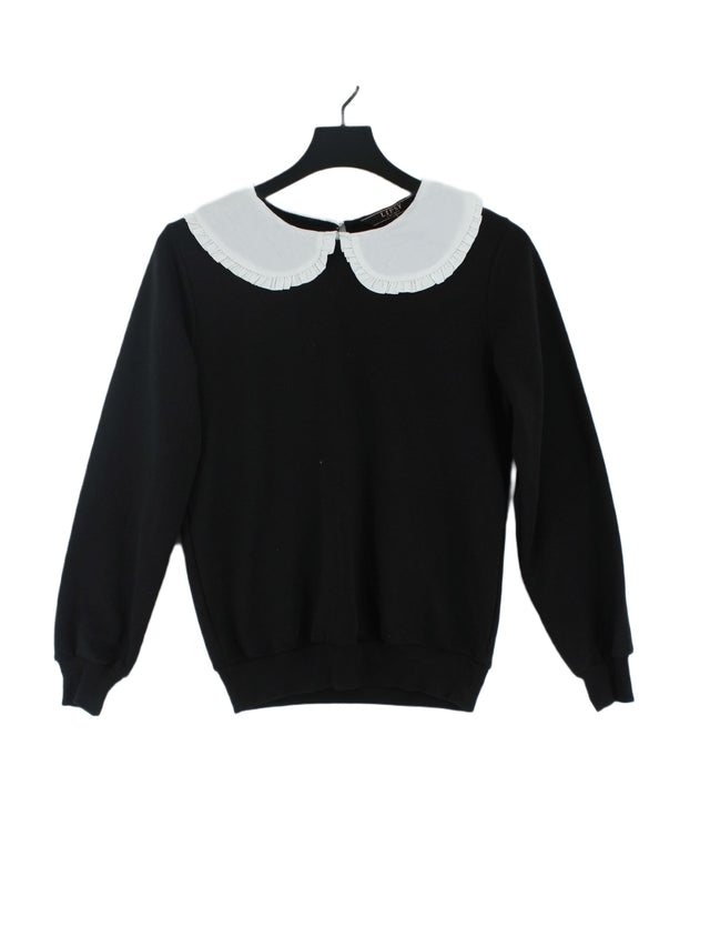 Lipsy Women's Jumper S Black Cotton with Polyester