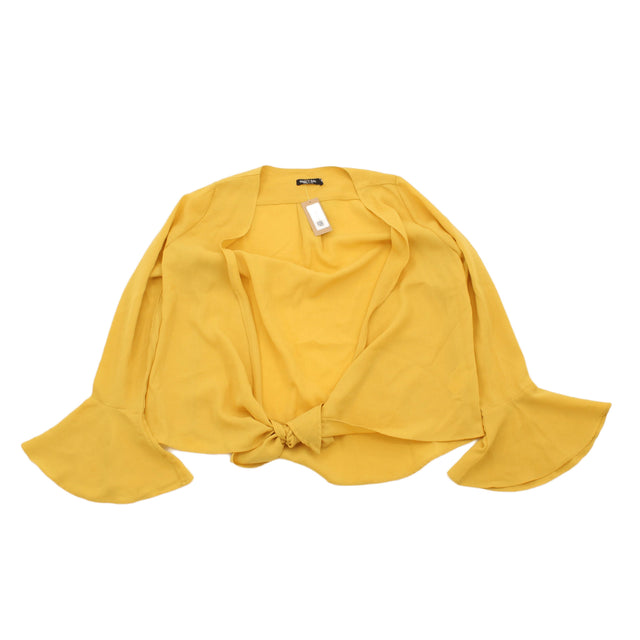 Nasty Gal Women's Top UK 6 Yellow 100% Polyester