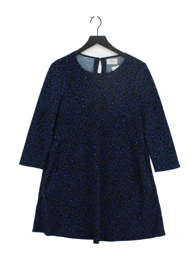 Hush Women's Mini Dress UK 12 Blue Cotton with Elastane