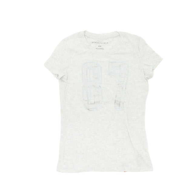 Aeropostale Women's Top M Grey Cotton with Polyester