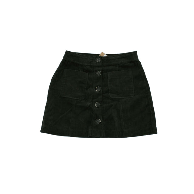 Zara Women's Mini Skirt XS Green 100% Cotton