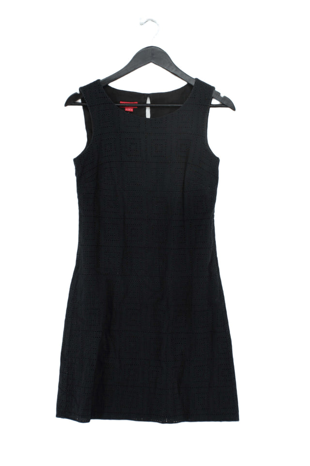 Monsoon Womens Mini Dress 10 Black Blend - Cotton, Polyester