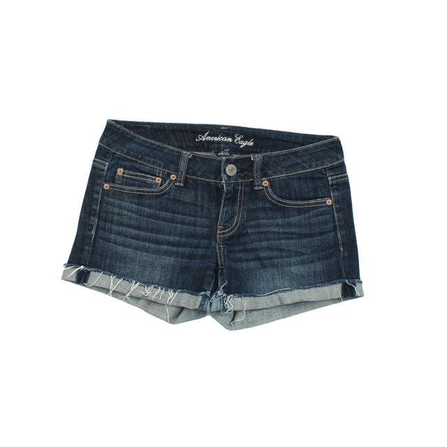 American Eagle Outfitter Women's Shorts UK 4 Blue 100% Cotton