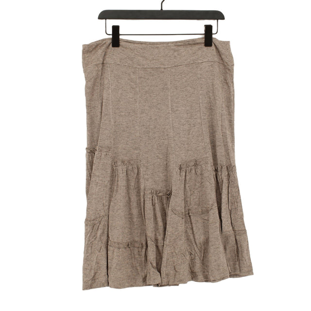 Avoca Women's Midi Skirt UK 8 Tan 100% Other