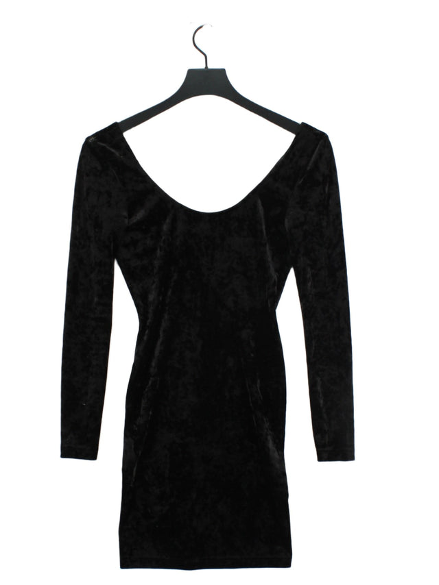 Topshop Women's Mini Dress UK 8 Black Polyester with Elastane