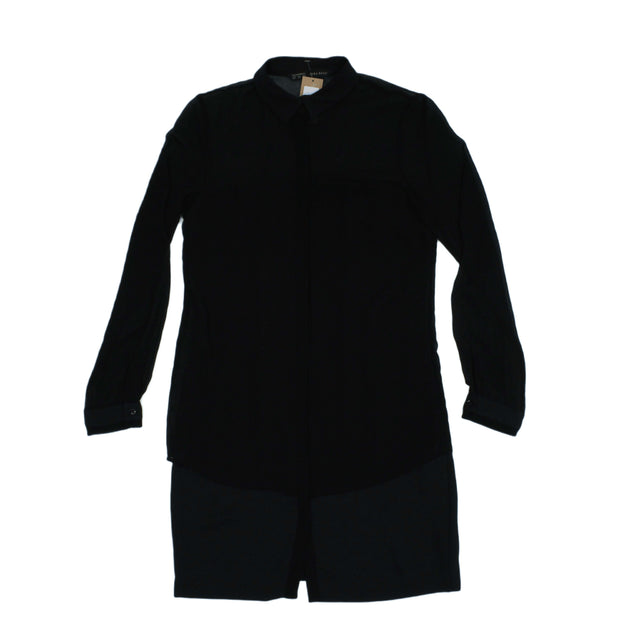 Zara Basic Women's Mini Dress XS Black 100% Polyester