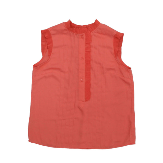 H&M Women's Blouse UK 10 Orange 100% Polyester