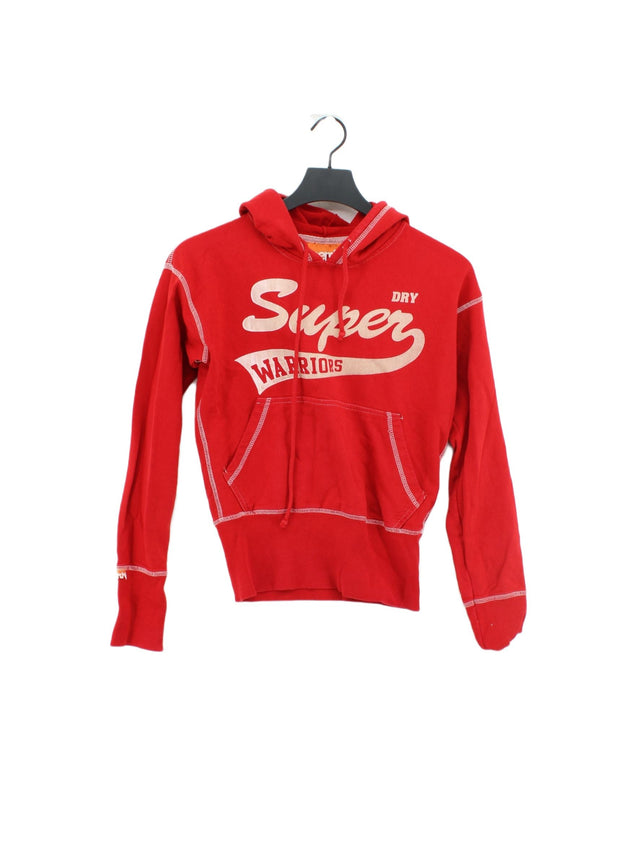 Superdry Women's Hoodie S Red 100% Cotton