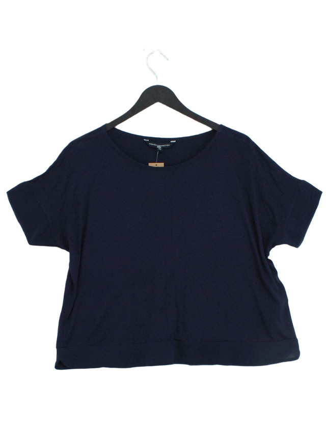 French Connection Women's T-Shirt XS Blue Viscose with Polyester