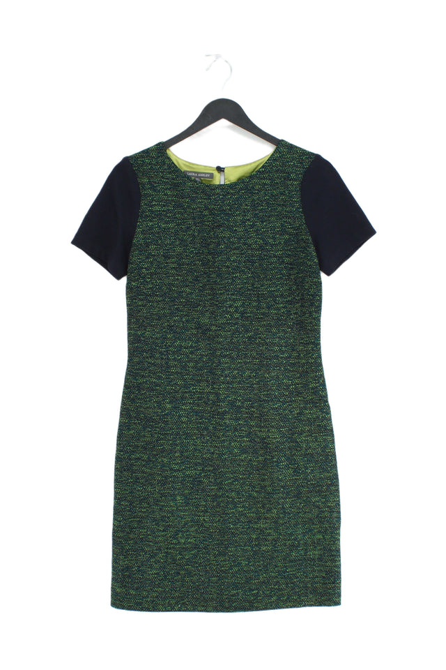 Laura Ashley Women's Midi Dress UK 8 Green Acrylic with Viscose, Elastane