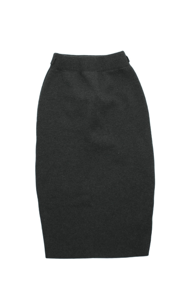 New Look Women's Midi Skirt UK 6 Grey 100% Polyester