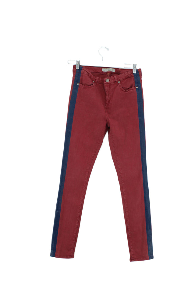 Topshop Women's Jeans W 32 in Red 100% Cotton