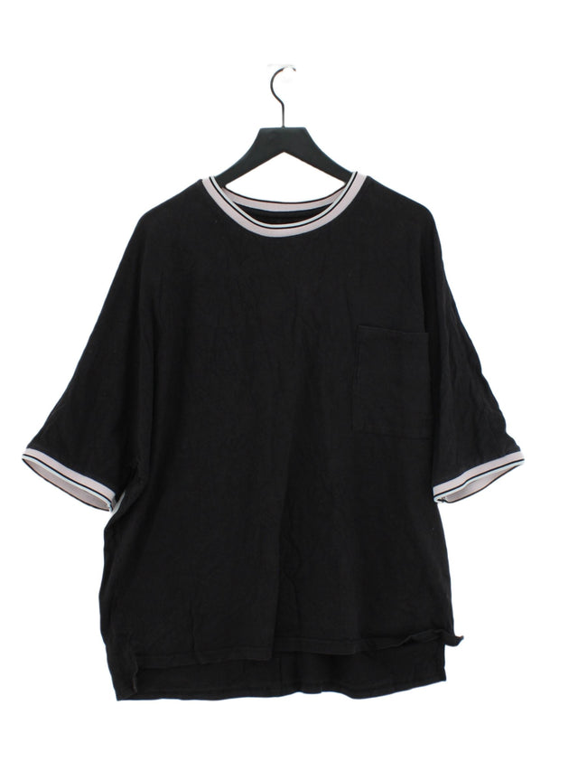 Mennace Men's T-Shirt XL Black 100% Cotton