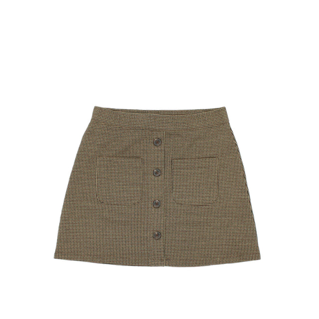 Jacqueline De Yong Womens Mini Skirt M Brown Blend - Polyester, Elastane