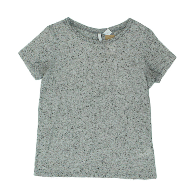 H&M Women's Top S Grey Polyester with Cotton