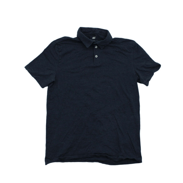 H&M Men's T-Shirt S Blue 100% Cotton