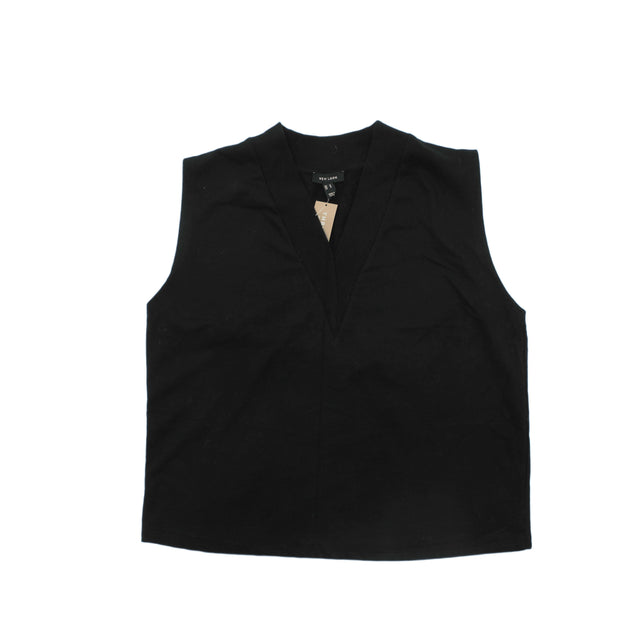 New Look Women's Top M Black Cotton with Polyester