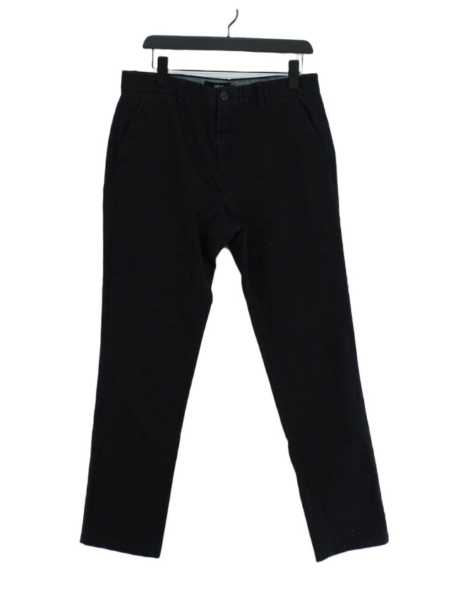 Next Women's Trousers W 34 in Blue Cotton with Elastane