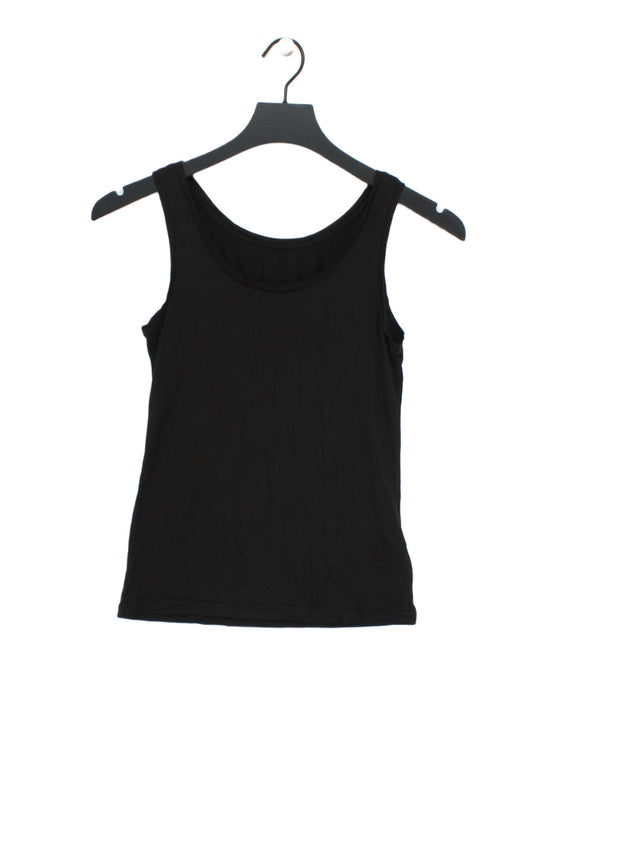 Uniqlo Women's T-Shirt XS Black Polyester with Acrylic, Elastane, Viscose