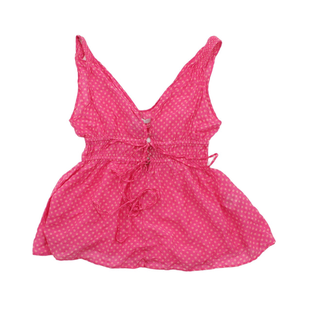 Zara Basic Women's Top XS Pink Cotton with Silk