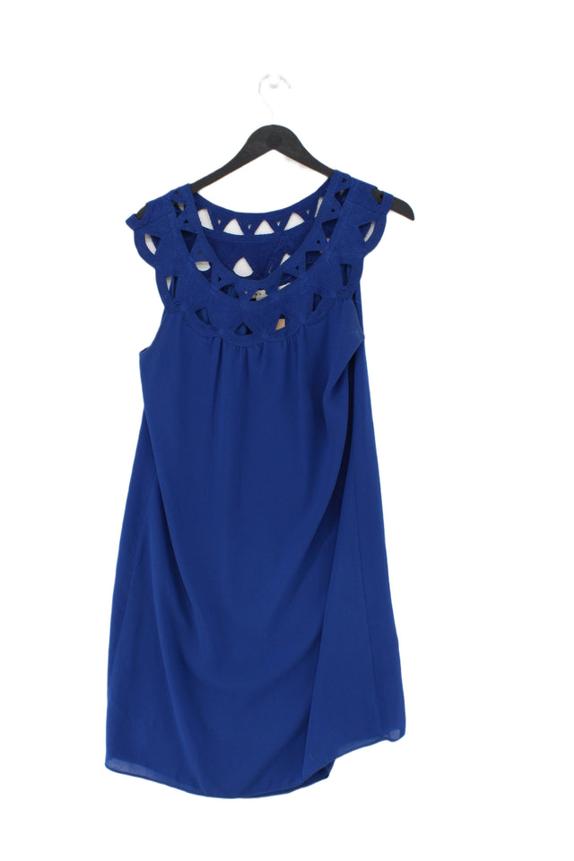 Max Studio Womens Midi Dress S Blue 100% - Polyester