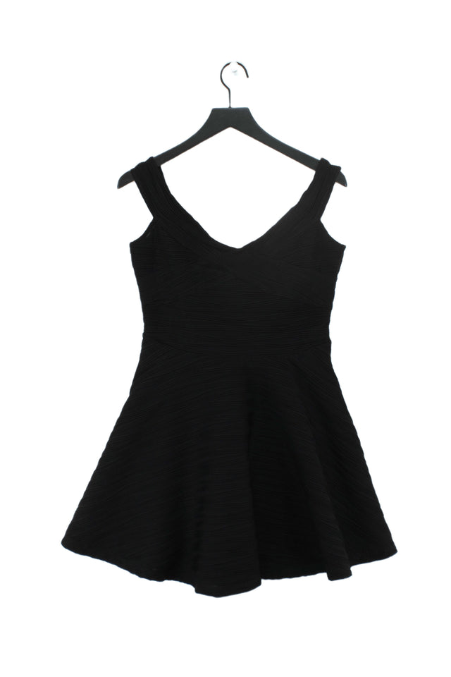 Asos Women's Midi Dress UK 14 Black Polyester with Elastane