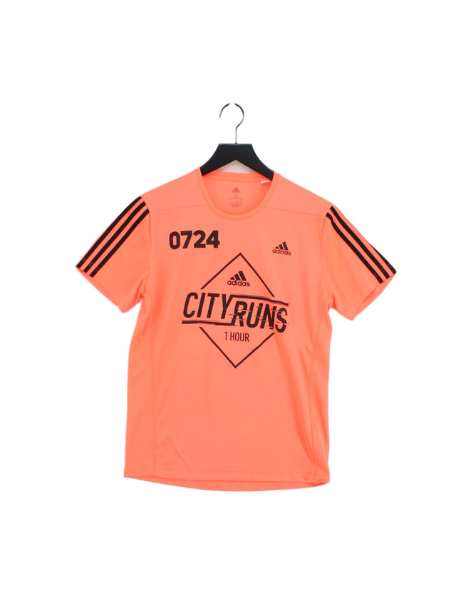 Adidas Women's T-Shirt S Orange 100% Polyester