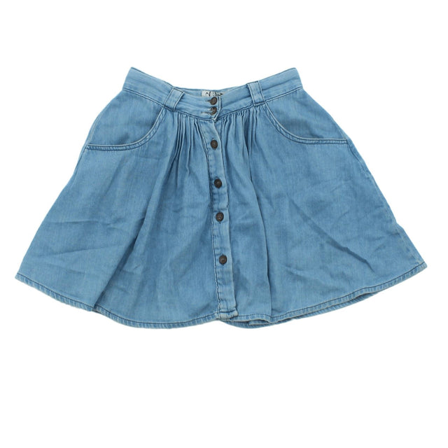 Miss Selfridge Women's Mini Skirt UK 6 Blue 100% Cotton