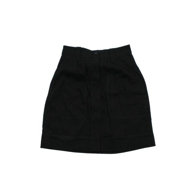 Elie Tahari Women's Mini Skirt UK 8 Black 100% Cotton