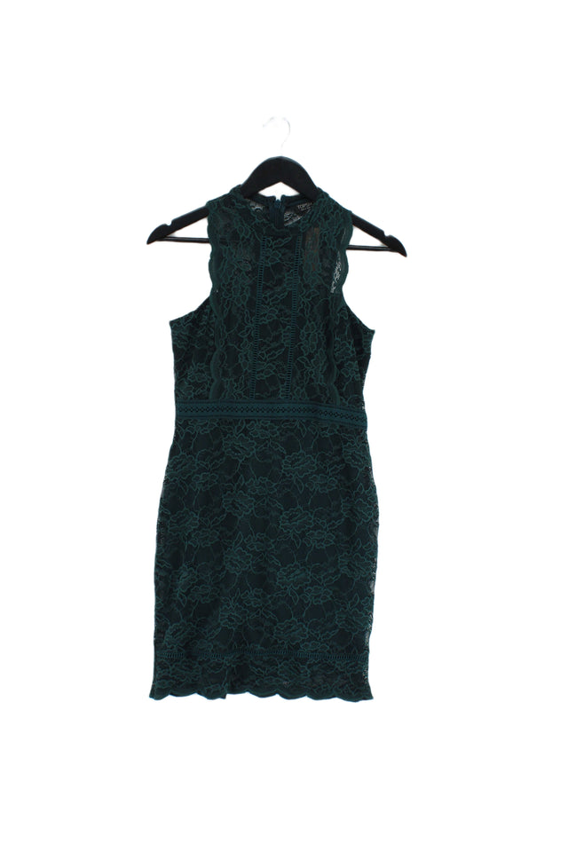 Topshop Women's Midi Dress UK 10 Green 100% Polyester