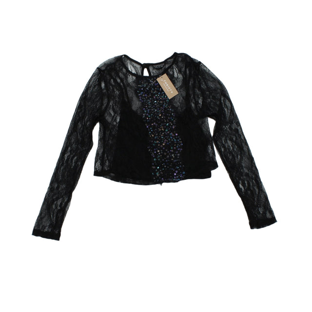 Topshop Women's Top UK 10 Black 100% Other