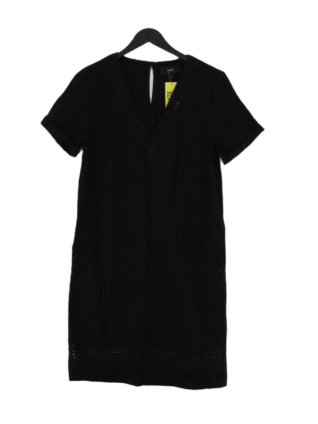 Next Women's Top UK 8 Black Linen with Viscose