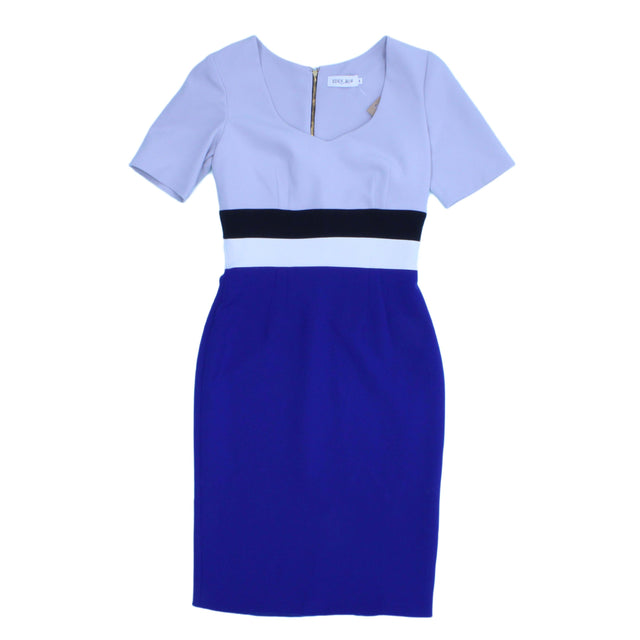 Eden Row Women's Midi Dress UK 8 Blue 100% Polyester