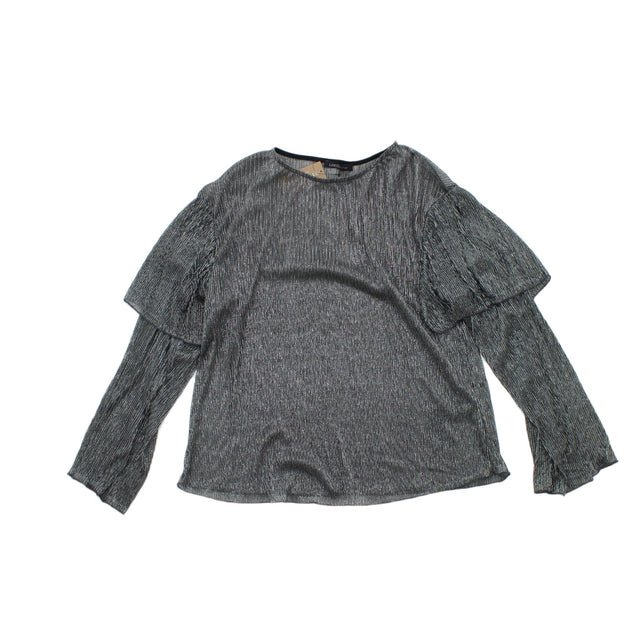 Marks & Spencer Women's Top UK 12 Grey Polyester with Other