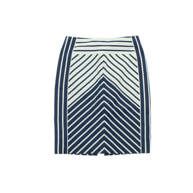 J Crew Women's Midi Skirt UK 12 Blue 100% Cotton