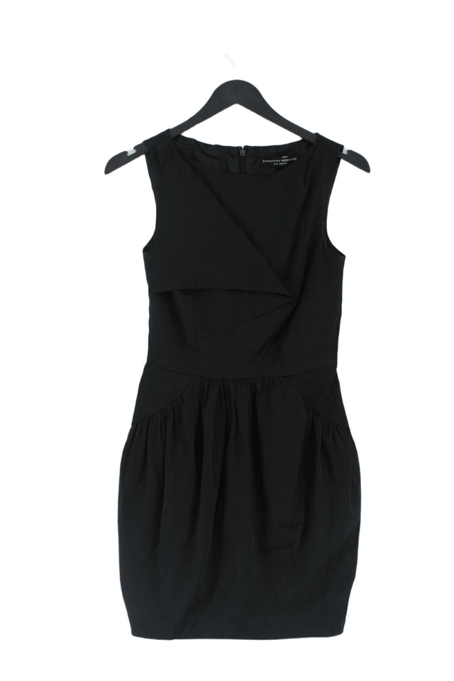 Dorothy Perkins Women's Mini Dress UK 6 Black Viscose with Polyester, Elastane