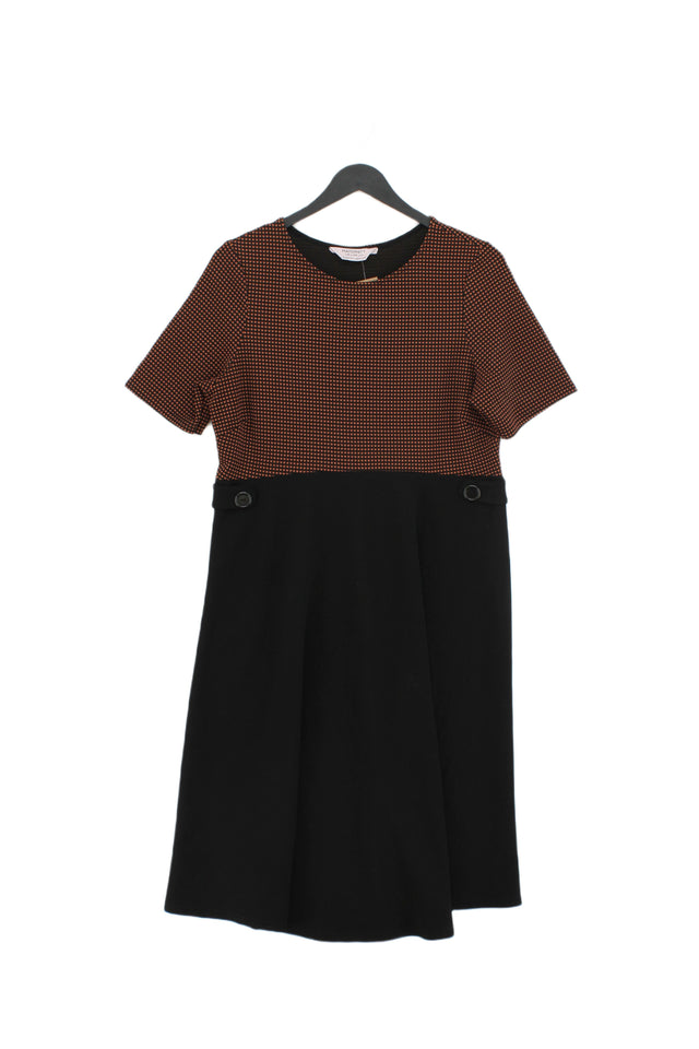 Dorothy Perkins Women's Midi Dress UK 10 Black Polyester with Elastane