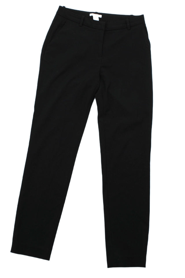 H&M Women's Trousers UK 4 Black Polyester with Viscose, Other