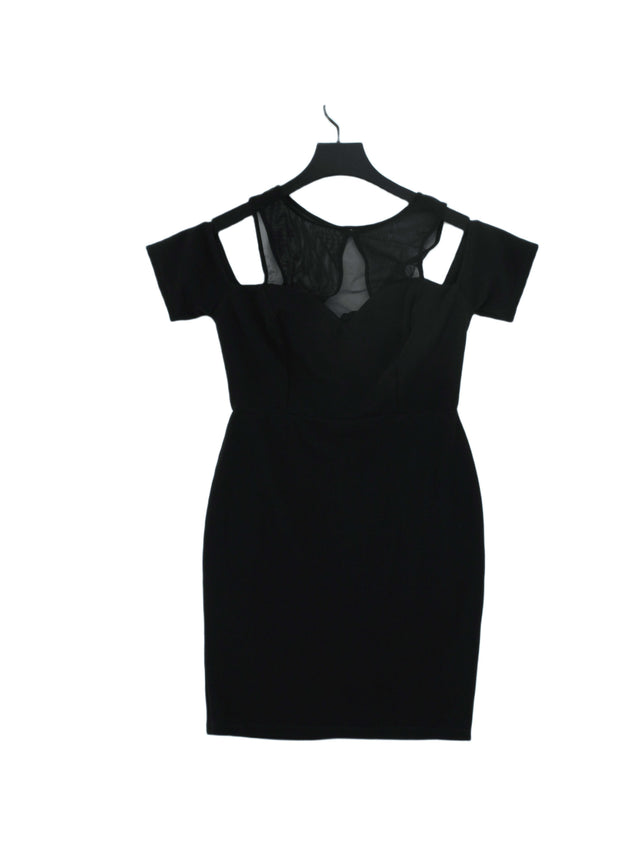 New Look Women's Mini Dress UK 10 Black Polyester with Elastane
