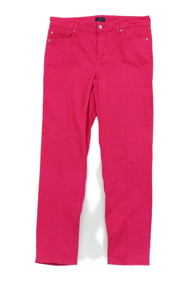 NYJD Women's Trousers UK 8 Pink Cotton with Elastane